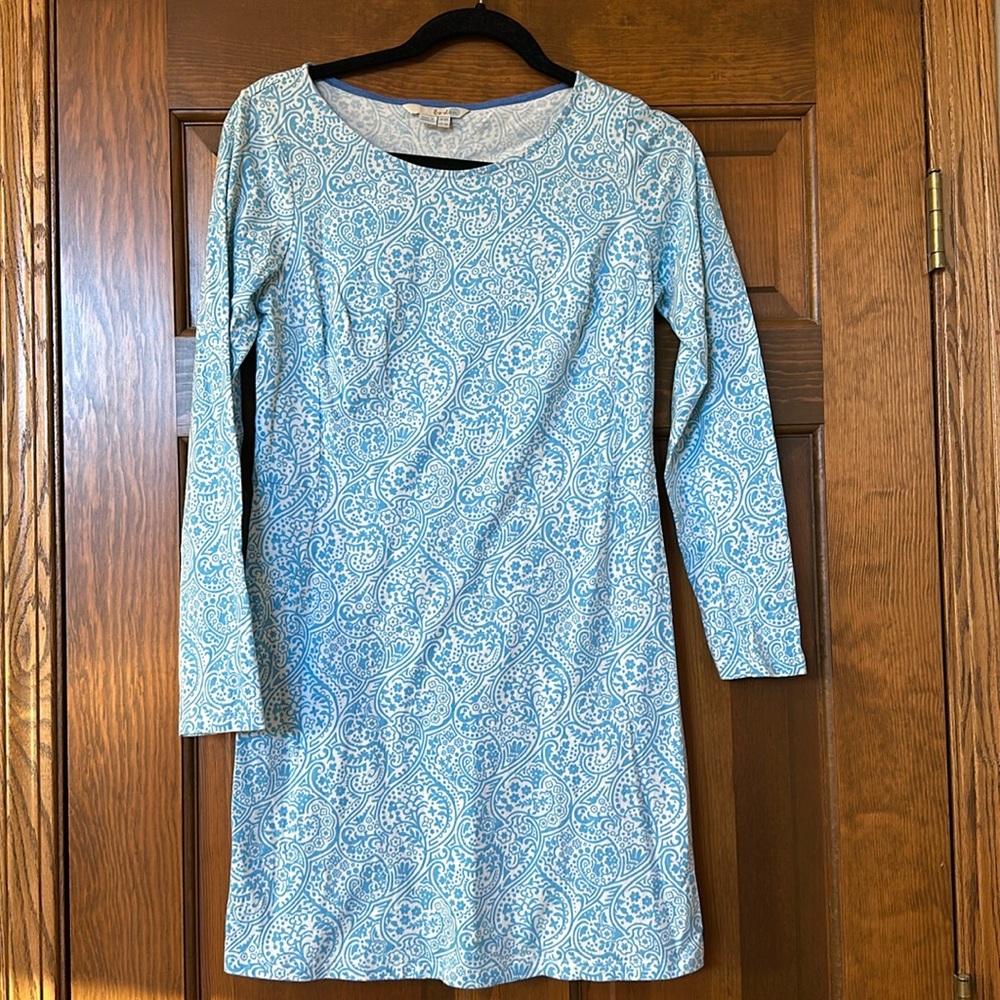 Boden Light Blue Floral Jersey Dress